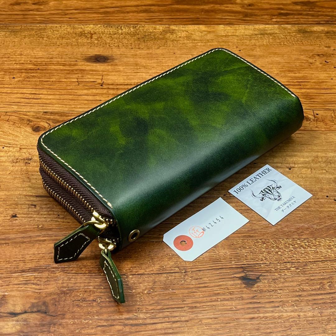 イタリアンレザー メンズ 財布 長財布 ダブルファスナー ダブルジップ