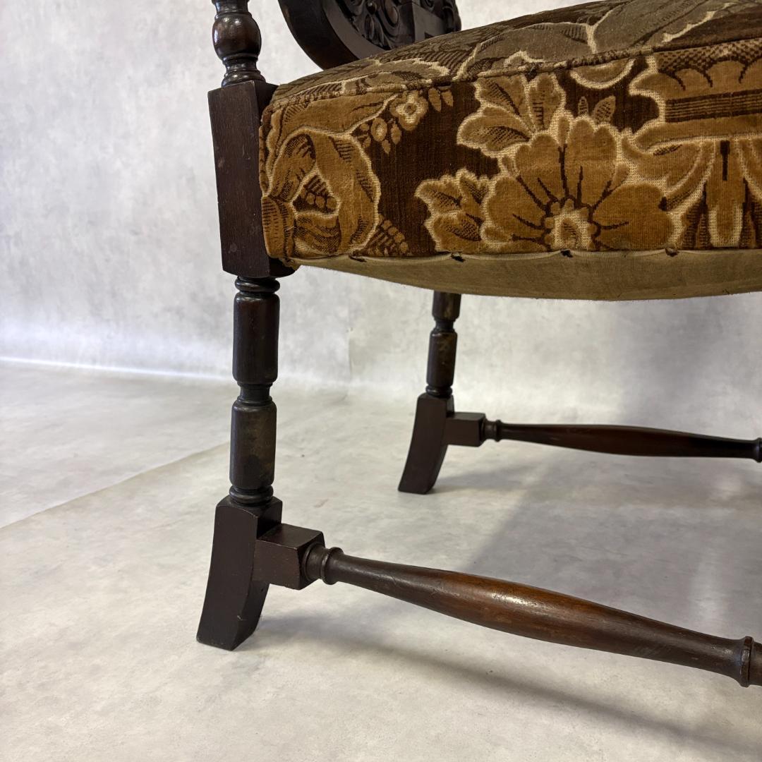 18世紀　バクタプール　キング＆クイーンスタイルのハイバックチェア
