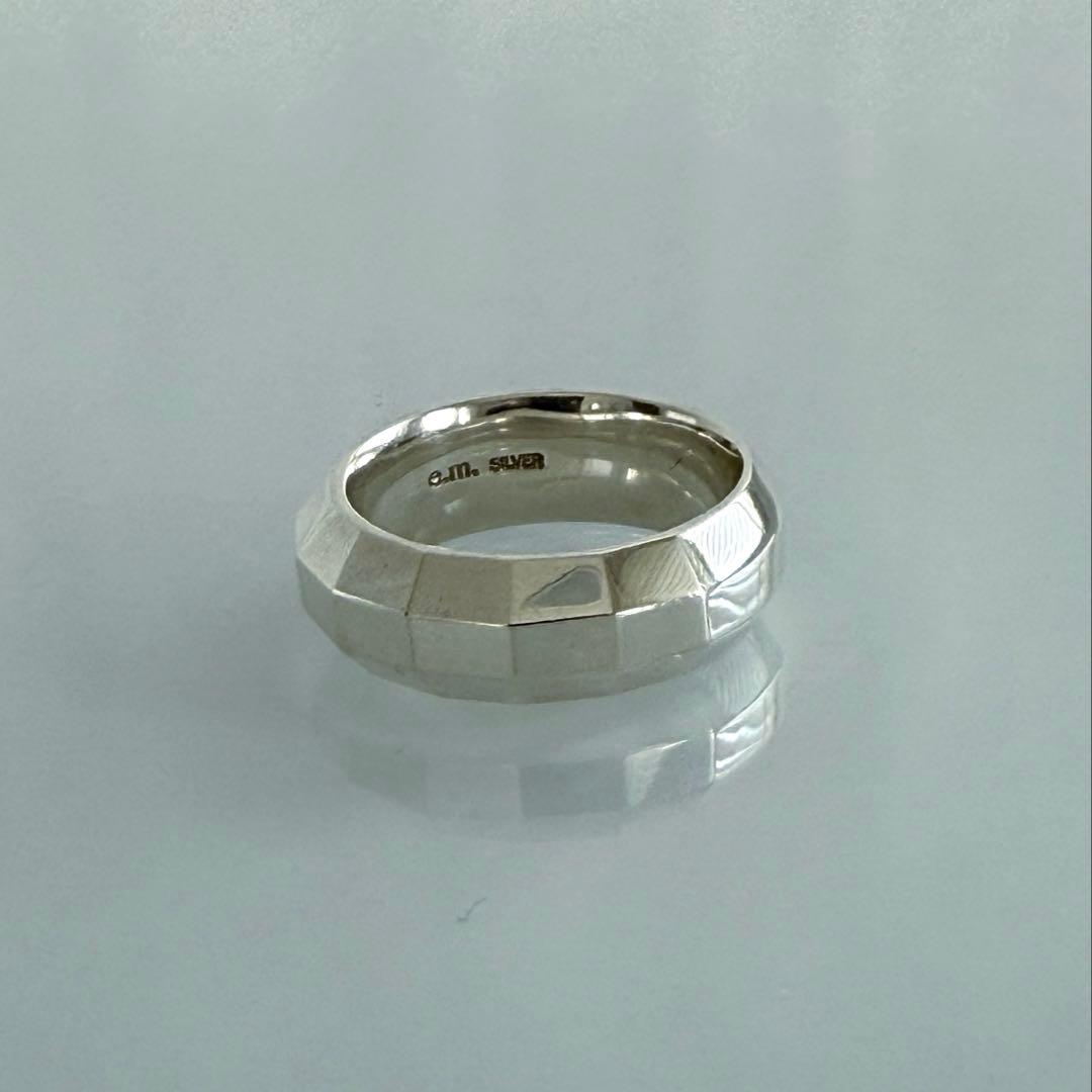 美品【e.m.】シルバー925多面体デザイン リング