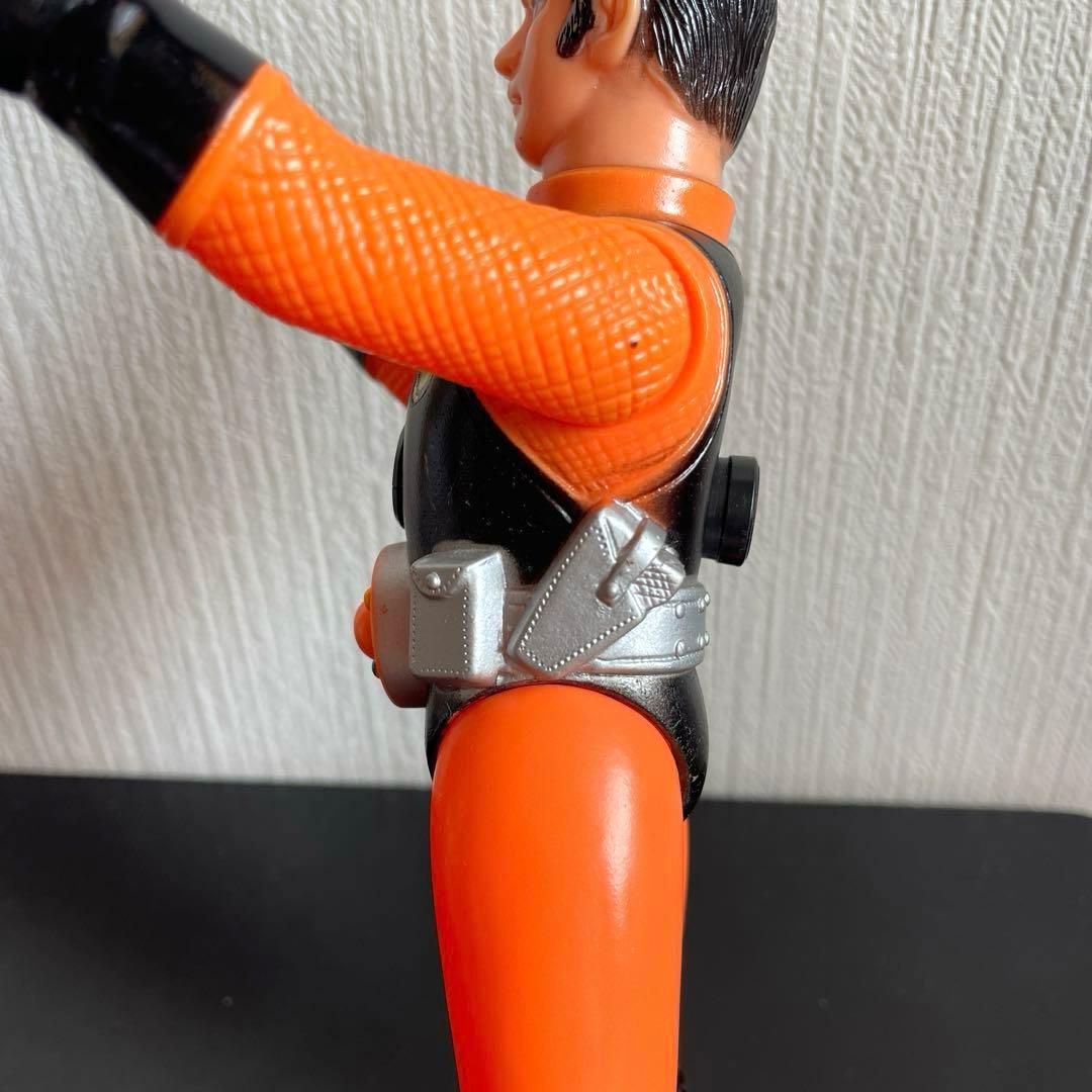 旧バンダイ　忍者キャプター　雷忍　スタンダードサイズ　面取れソフビ　面無し