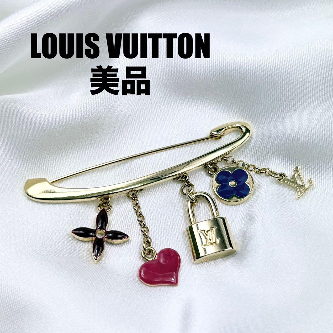 美品✨ルイヴィトン ブローチ チャーム 5連 ゴールド