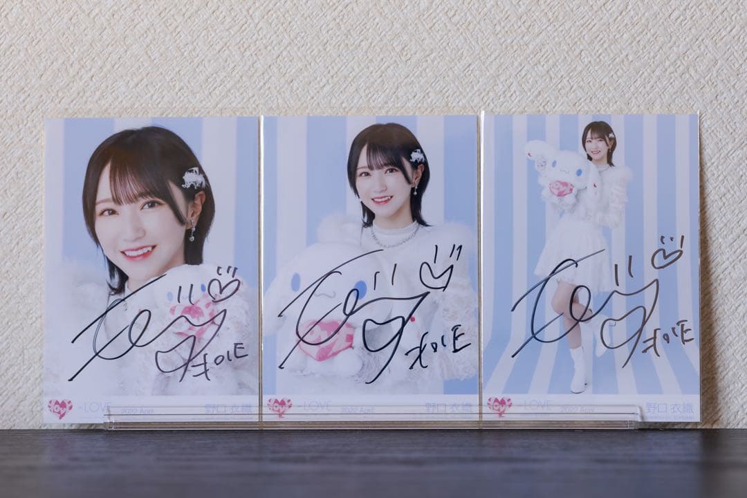 イコラブ 野口衣織 生写真 直筆 コンプ シナモロールコラボ The5th