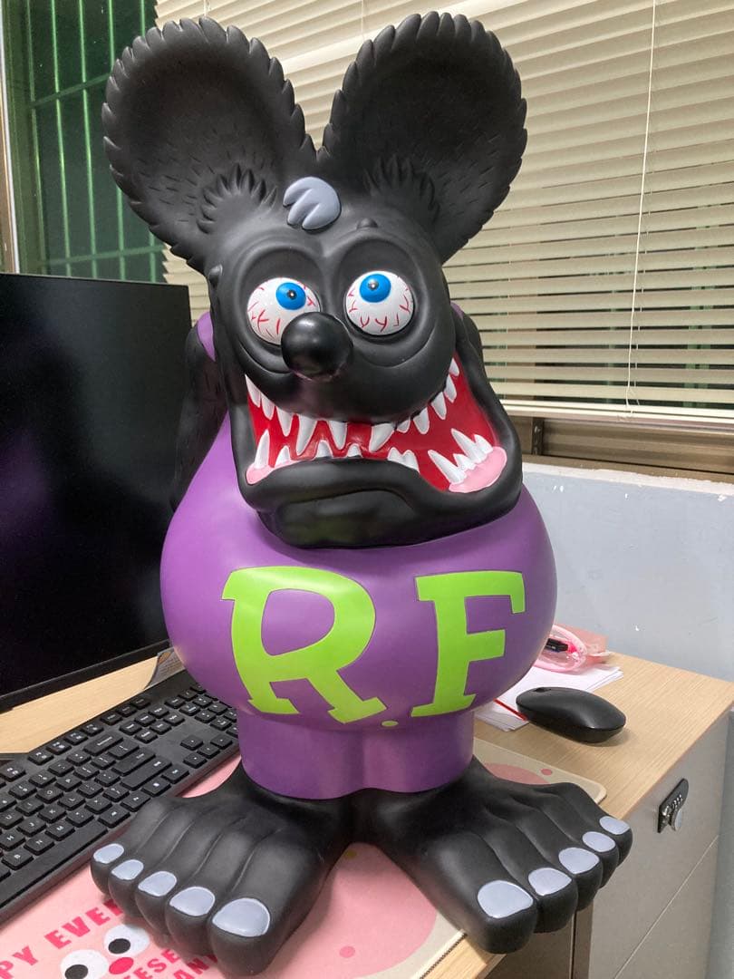 ラットフィンク　特大貯金箱　特大フィギュア 60cm　黒　ブラック