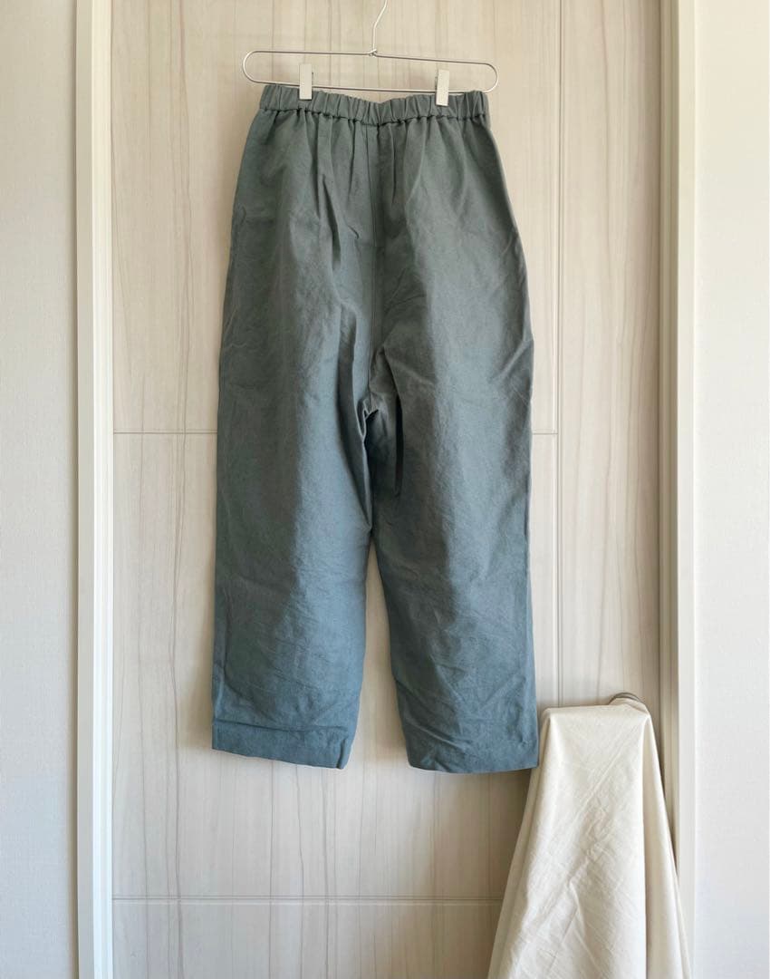 美品◆かぐれ　コットンリネンラミーサルエルパンツ