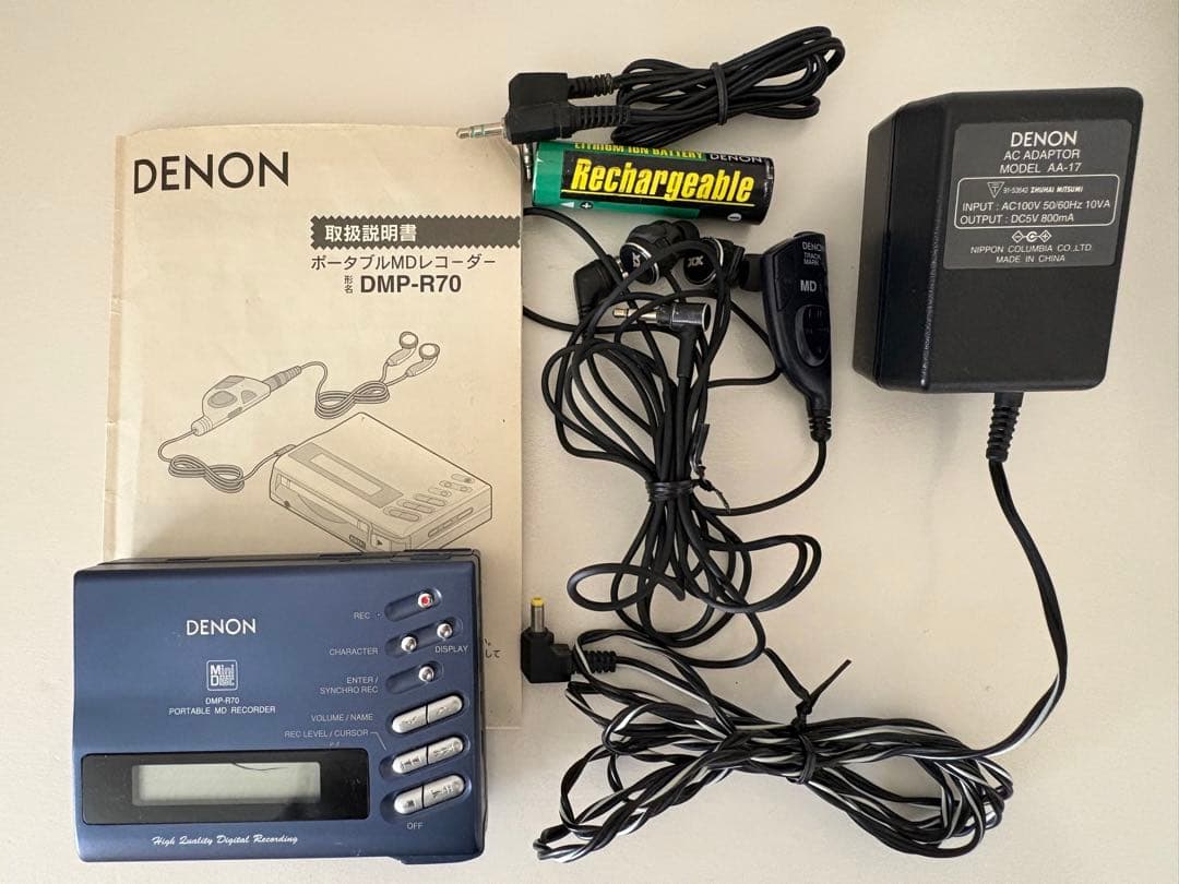 希少 DENON デノン MDプレーヤー レコーダー DMP-R70 録再生OK