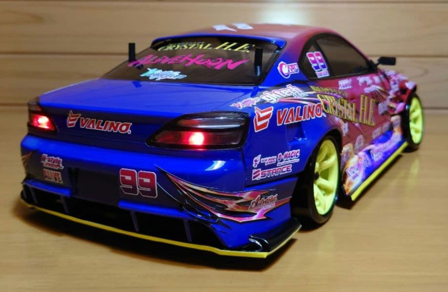 アライブフーン映画S15シルビアLEDボディ＆ヨコモドリパケ2WDフルセット完成