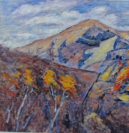 石川真五郎、【剣山】、希少な画集より、新品高級額・額装付