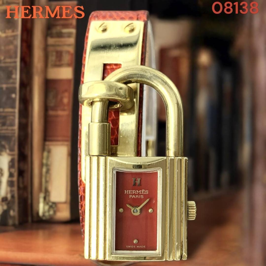 エルメス/HERMES ケリーウォッチ 南京錠 リザード レディース腕時計