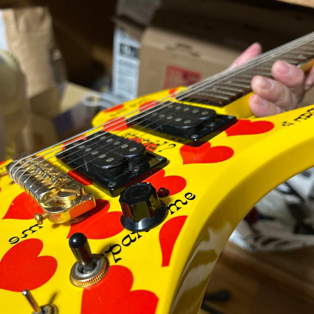 hide イエローハートJr　Burny ミニエレキギター