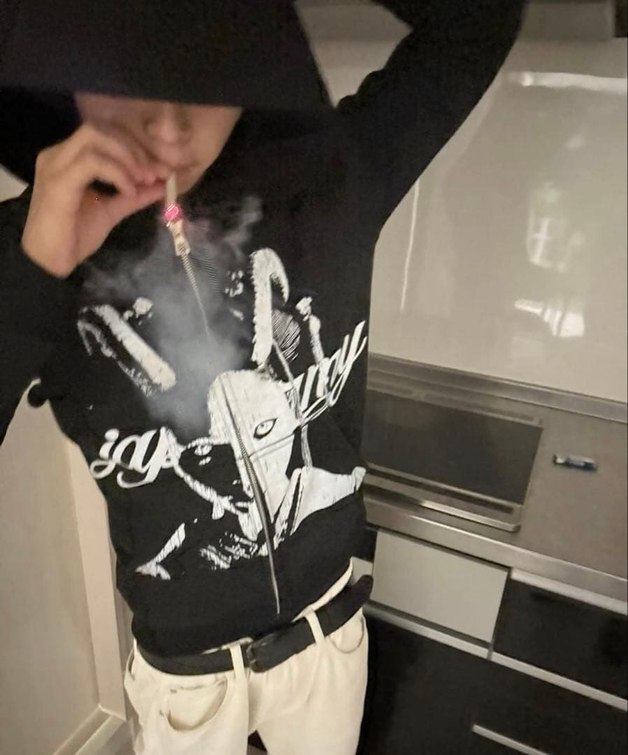 jarmyブラックフーディ　ストリート nubian swag