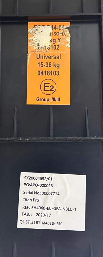 【美品】Maxi-Cosi タイタンプロ チャイルドシート ISOFIX