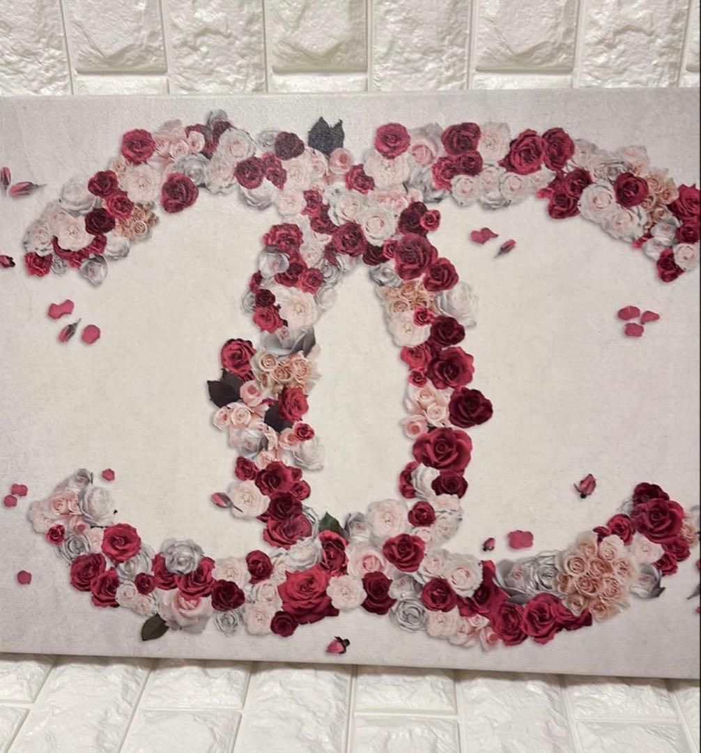 Oliver Gal オリバーガル CHANEL ロゴ花のキャンパスアート 絵画