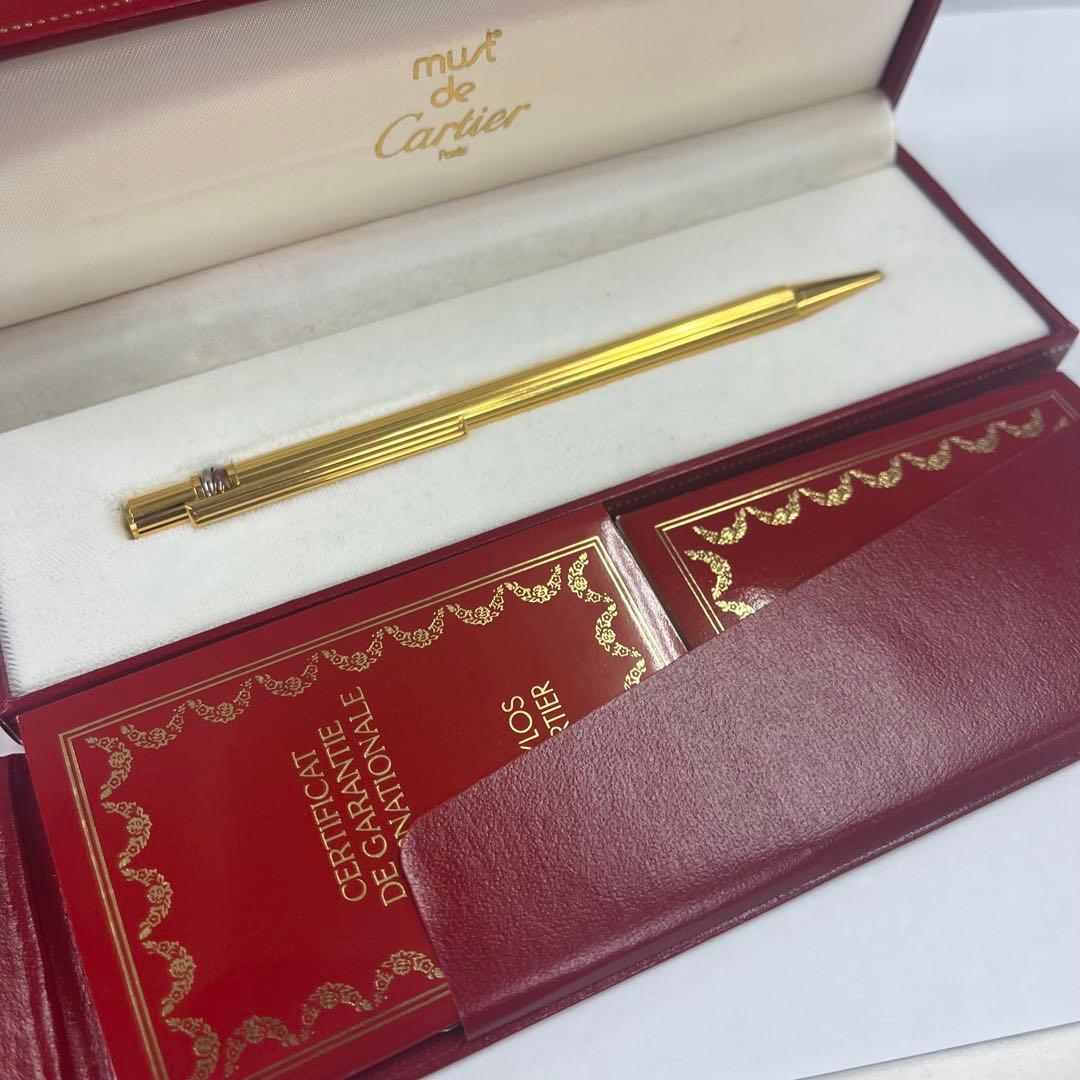 【箱・保証書付き】カルティエ Cartier ボールペン ゴールド インク切れ