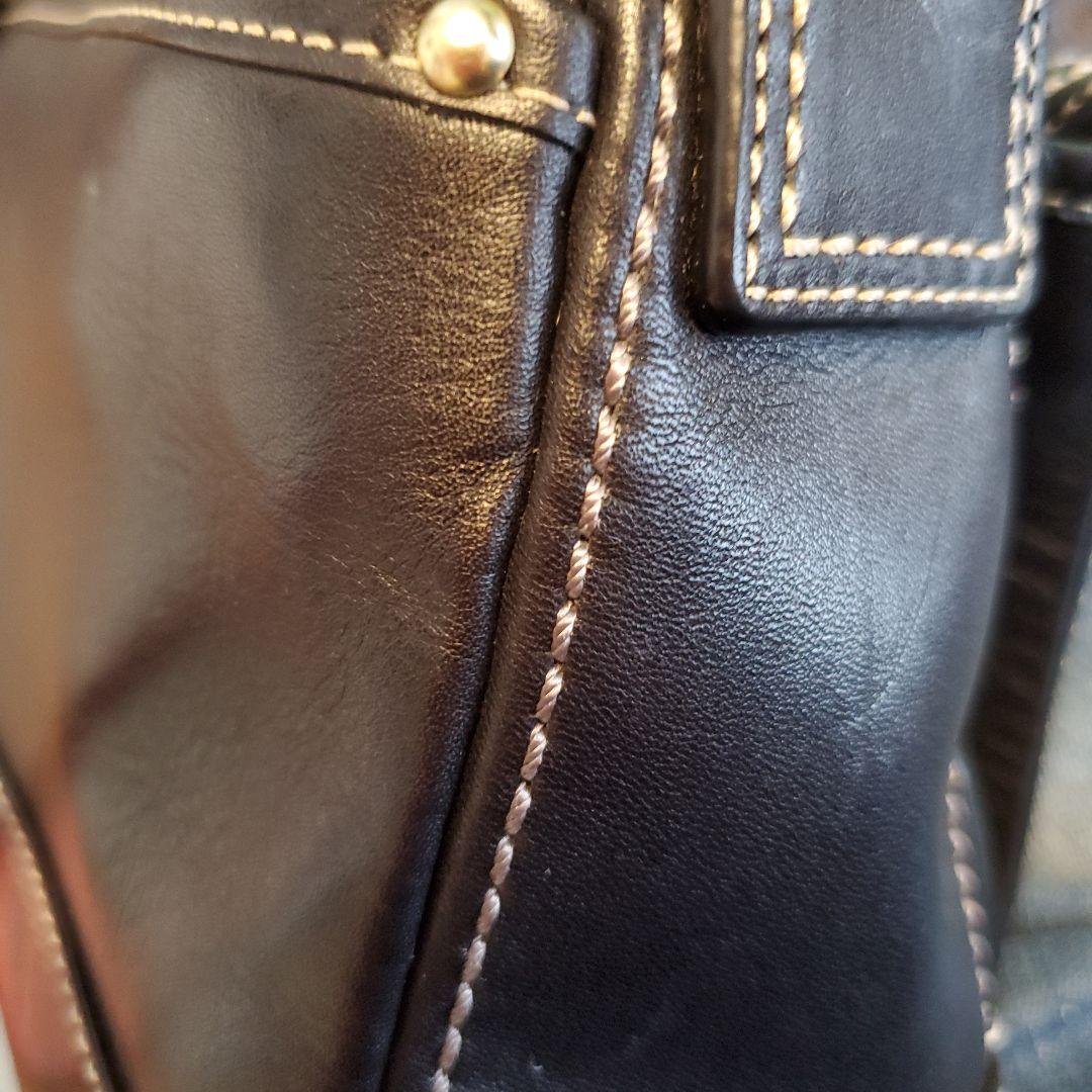 美品　COACH コーチ　ショルダーバッグ　トートバッグ　レザー　黒　レディース