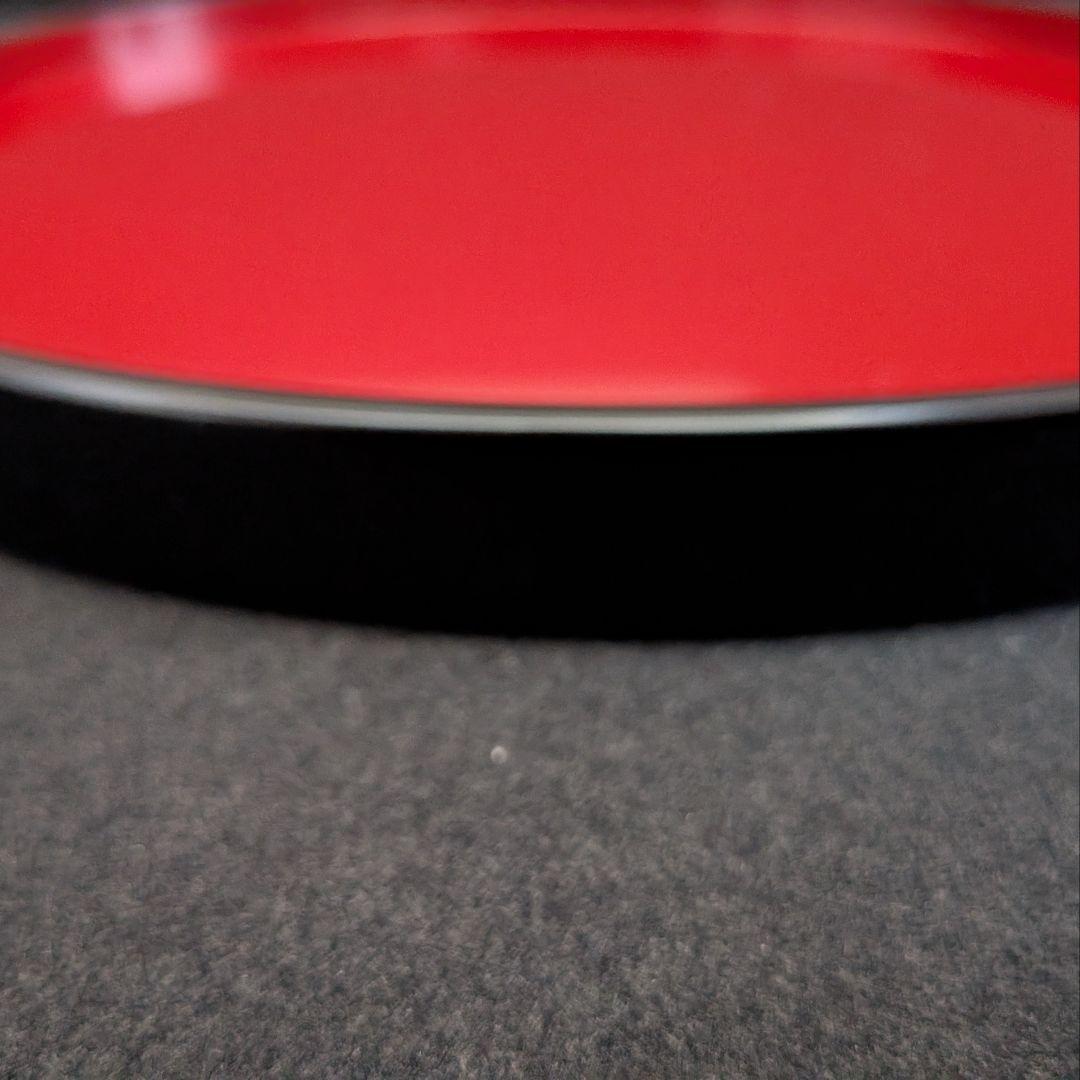 【未使用】 輪島塗 丸盆 朱塗 五島屋 共箱あり 直径約25cm 伝統工芸