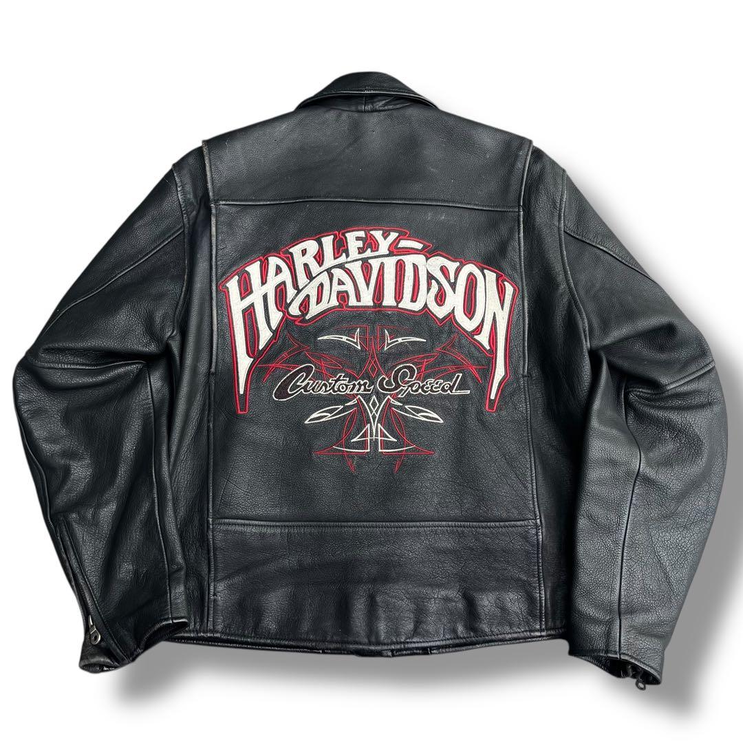 HARLEY-DAVIDSON 本革 レザーライダースジャケット M 古着