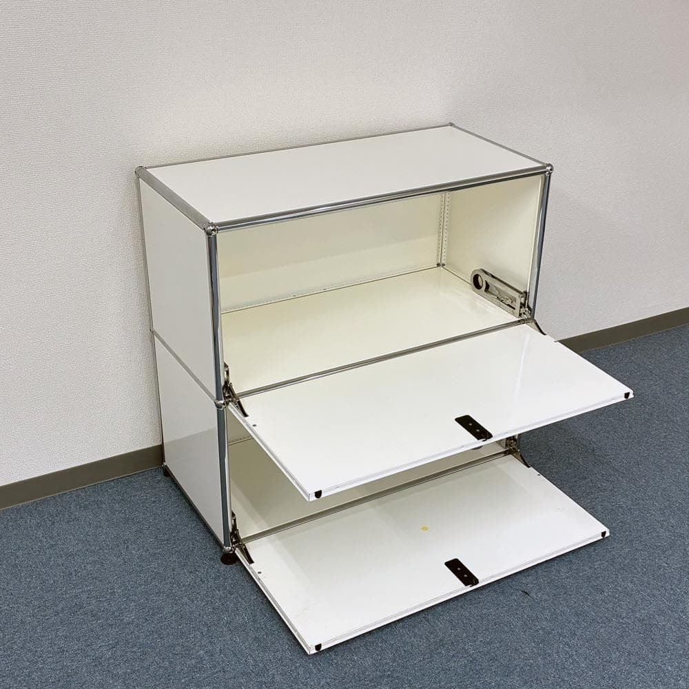 中古 USMハラー｜リビング・サイドボード 1列2段 ピュアホワイト