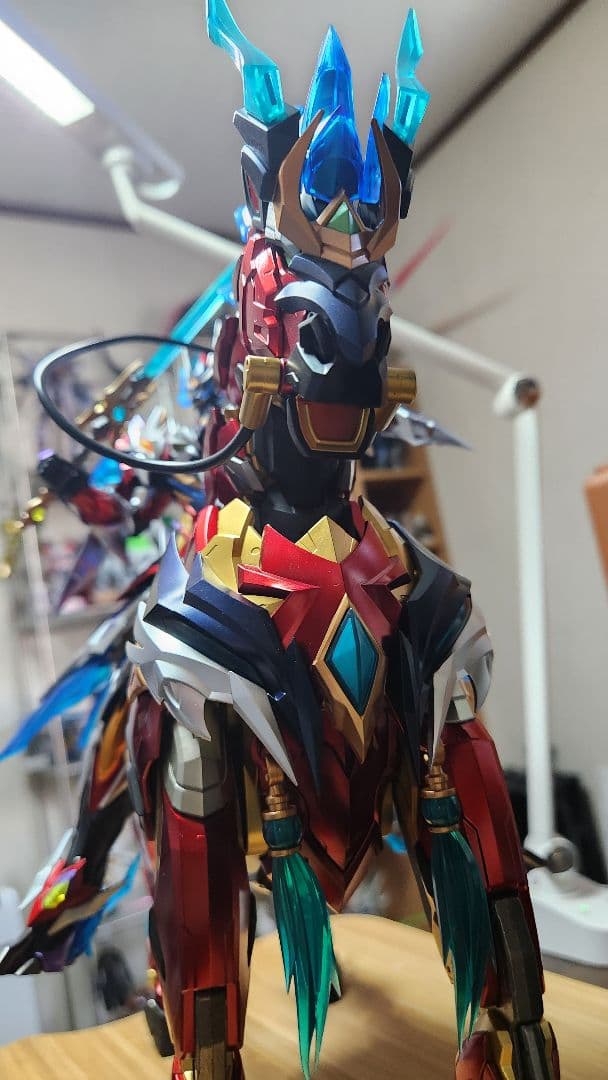摩動核趙雲　全塗装完成品　呂布イメージ塗装