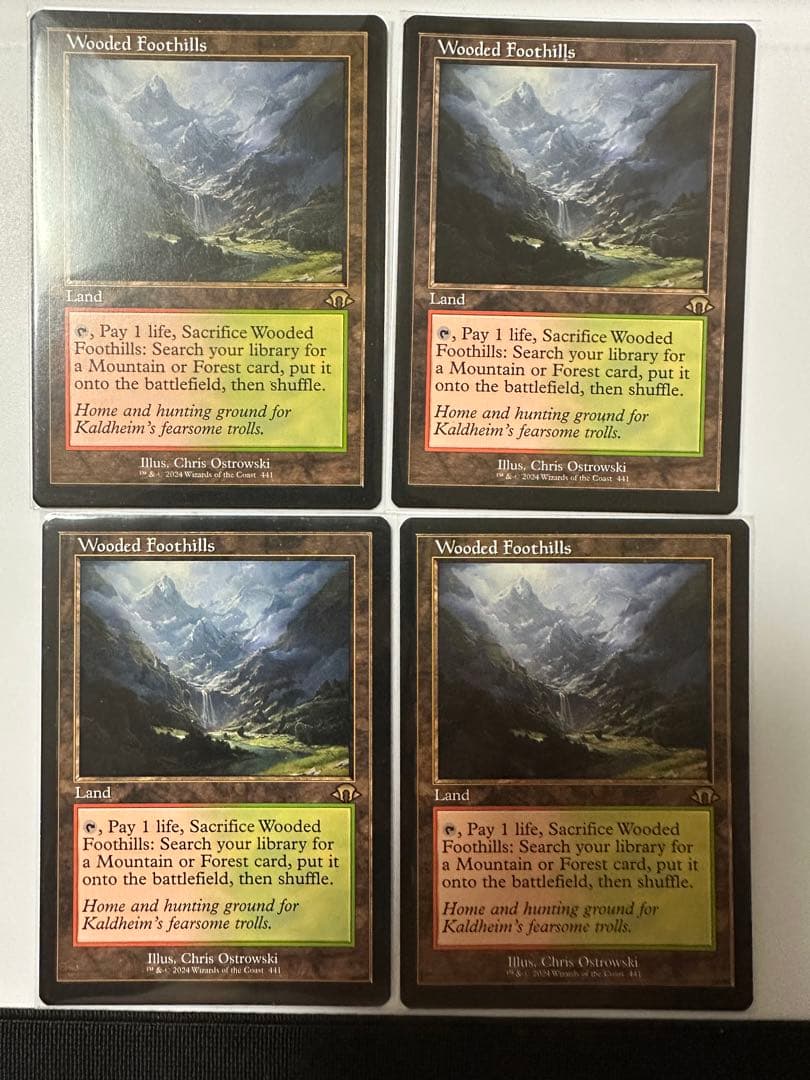 MTG 樹木茂る山麓　英語版　4枚セット　旧枠