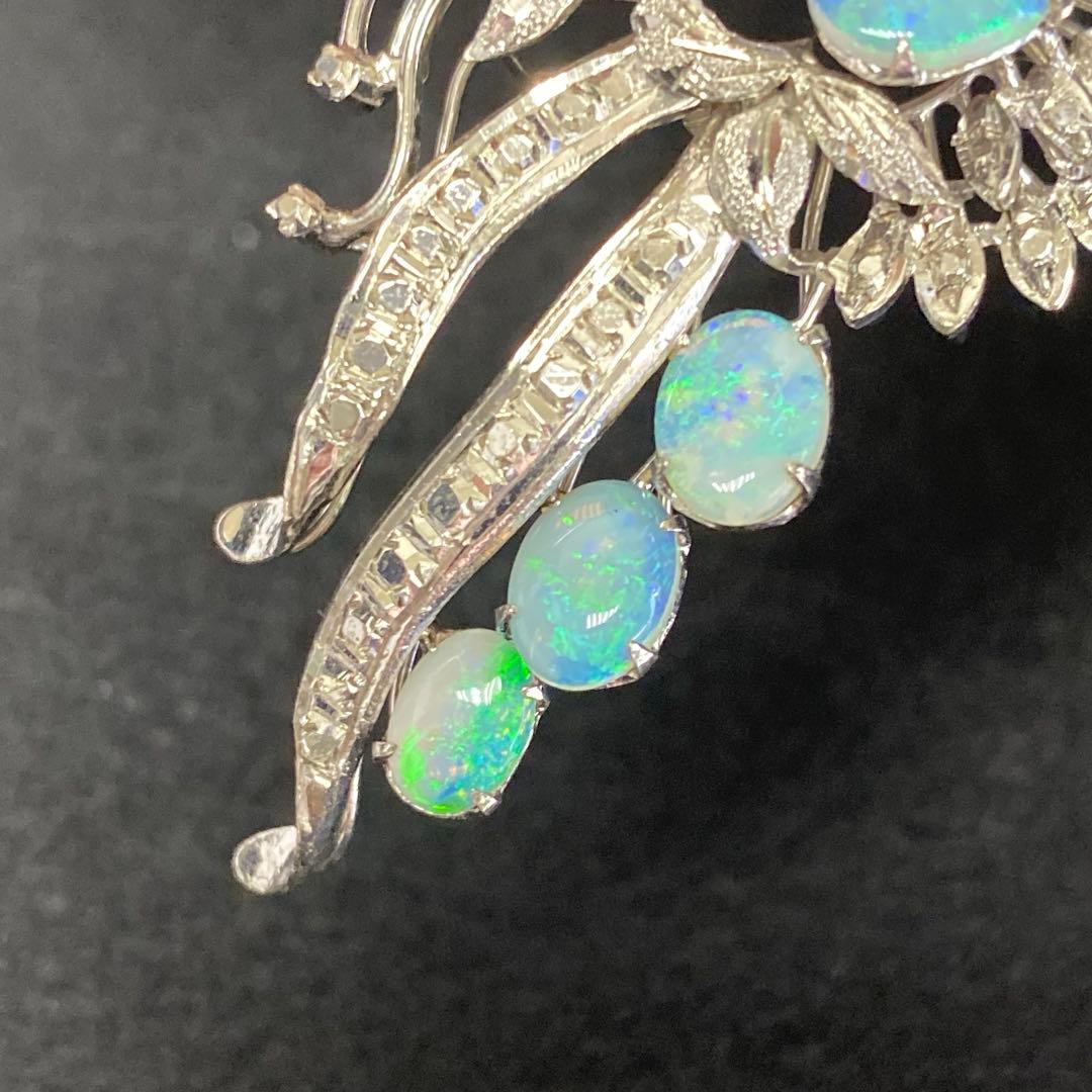 18K刻印　オパールブローチ　12.0g東Y7-0225ア㉜