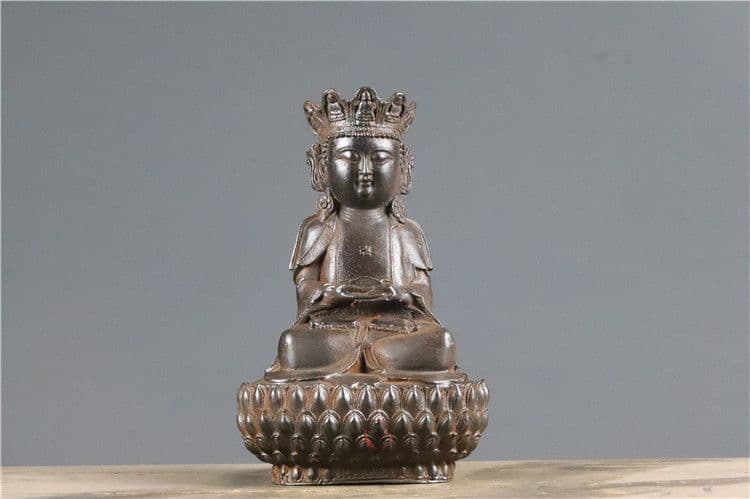 鉄器 鉄仏 仏像 蓮華坐観音菩薩仏像 阿弥佗仏 工芸品 置物