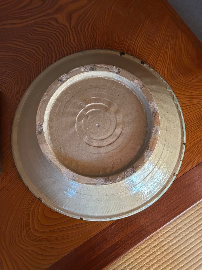 【一点モノ‼️】最高級　青柿流皿　大皿　飾り皿　直径約52cm インテリア　和室