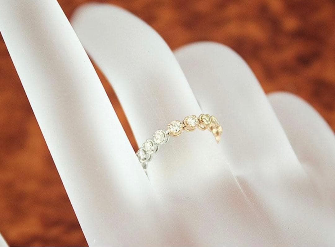 フルエタニティリング0.70ct ダイヤ K18 PTスリーカラー リング