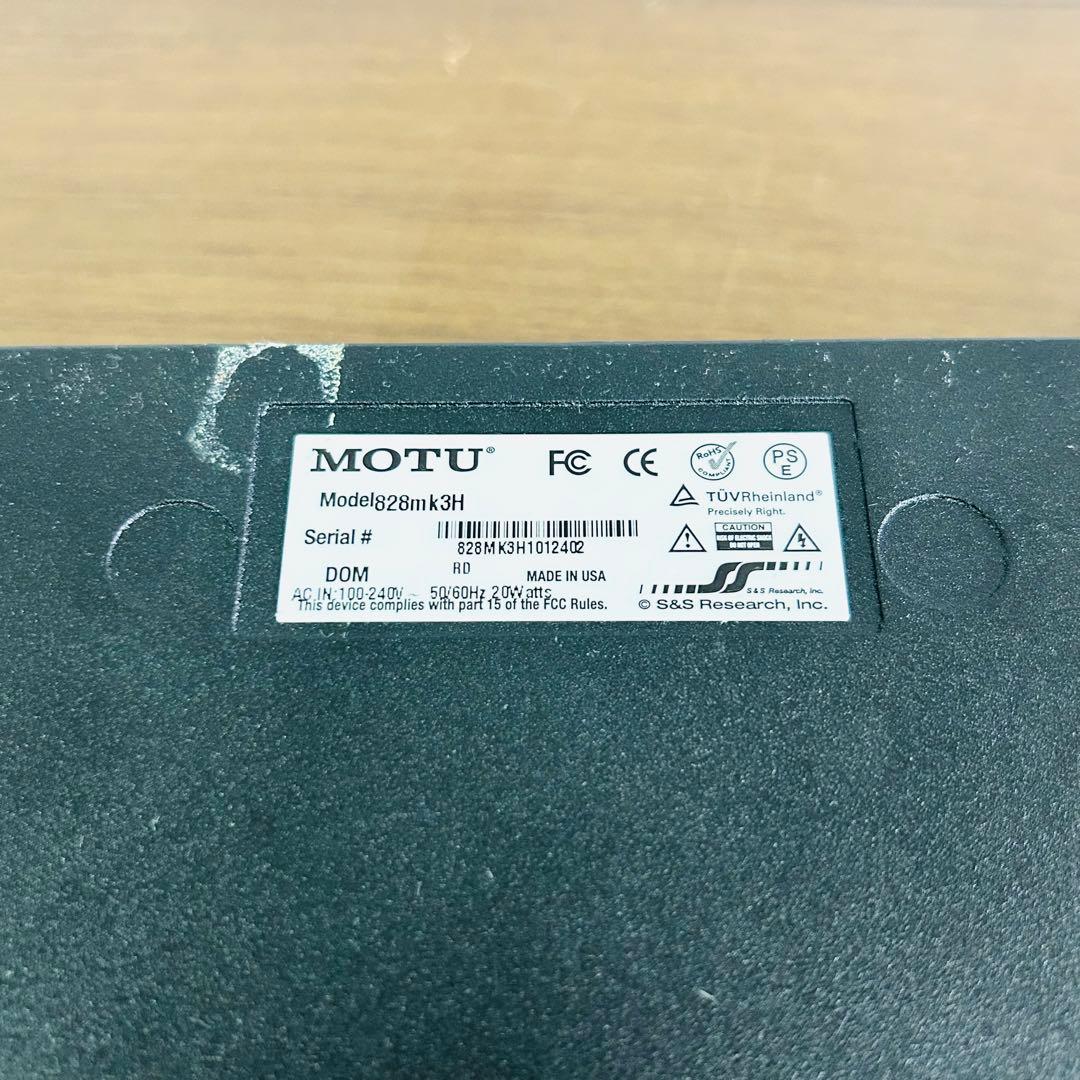 MOTU 828 mk3 hybrid usb オーディオインタフェース