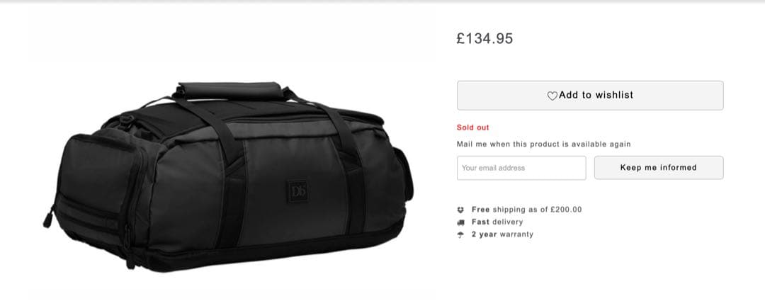 お*ん様 Db Journey The Hugger ボストンバッグ リュック