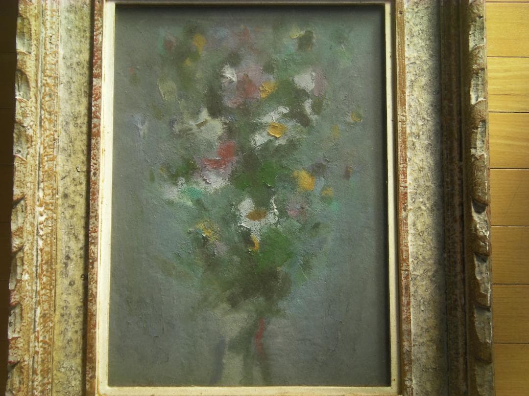 油絵「花のスケッチ」