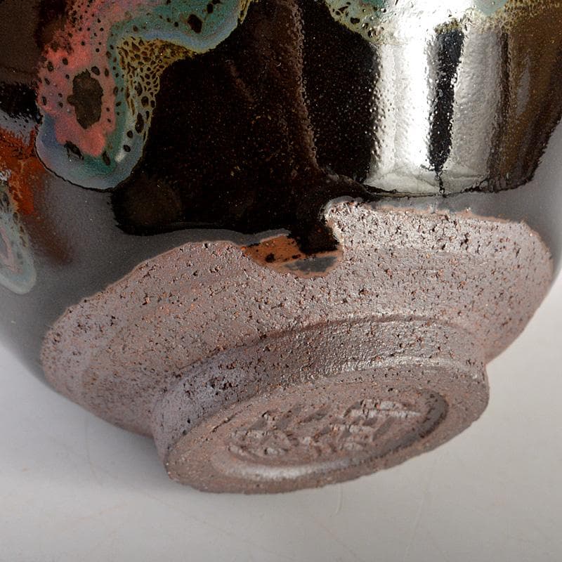 中国　南宋　油滴　曜変天目茶碗　在銘　C　6455