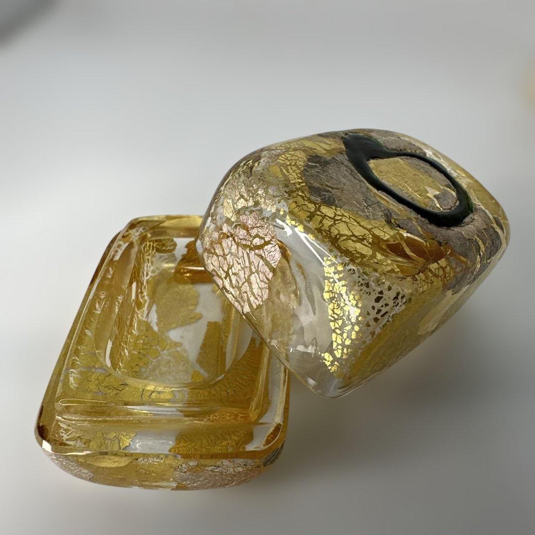 茶道具 乾山写 金彩 茶会 京焼 作家物　陶芸，宮川香雲 金箔琉璃 ニ個まとめ