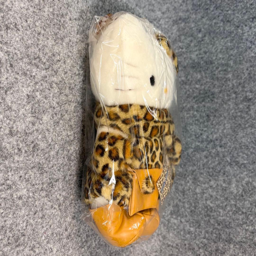 ハローキティ ドール ぬいぐるみ ヒョウ柄 毛皮コート