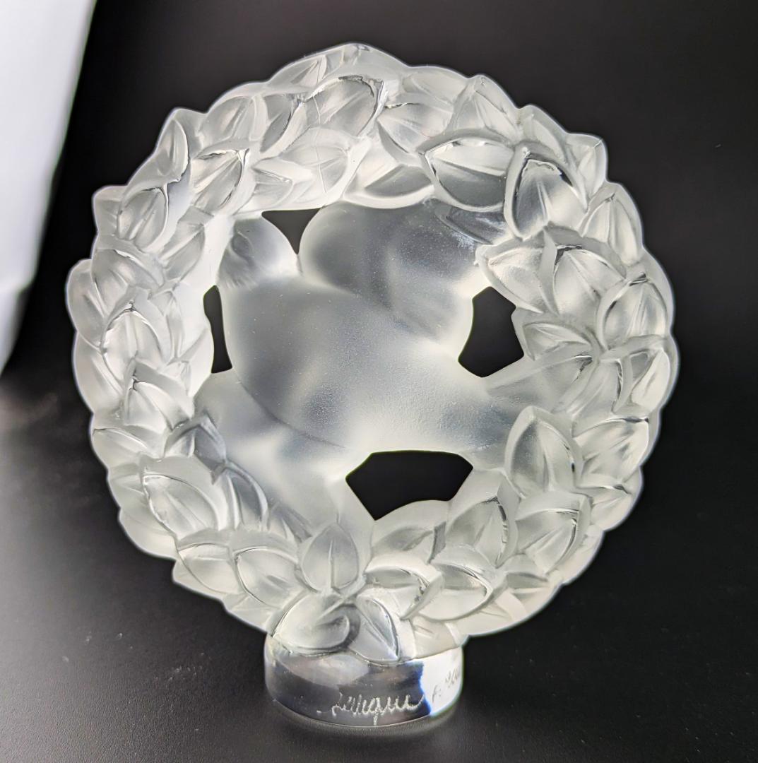 可愛い鳩さん★ラリック DOVE フロスト フィギュリン ペーパーウェイト