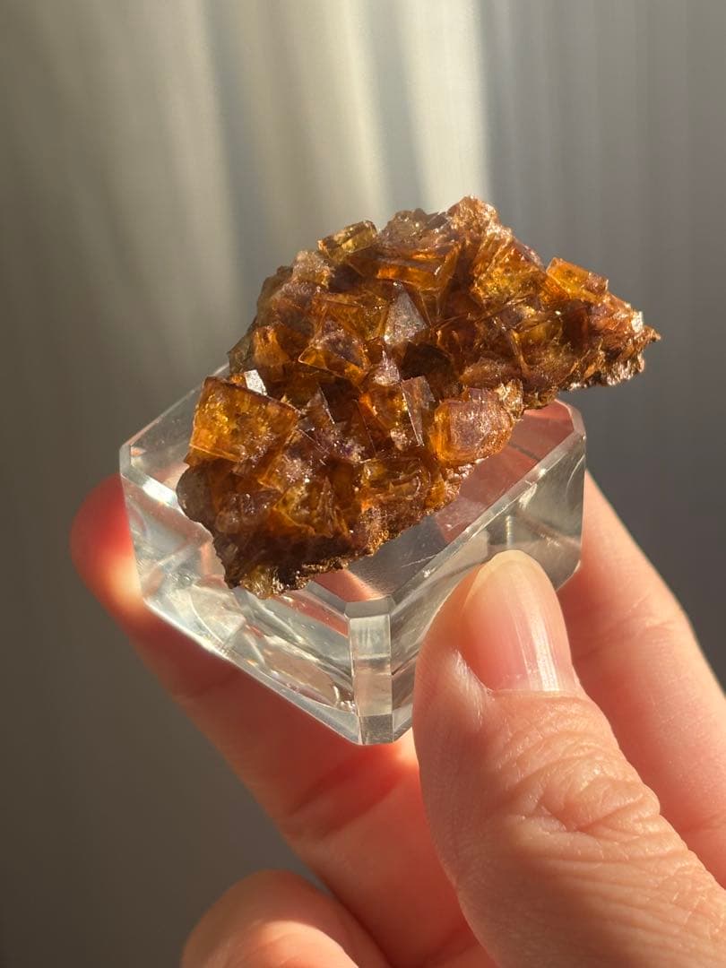 ドイツ産　フローライト　原石　鉱物標本　アンバー