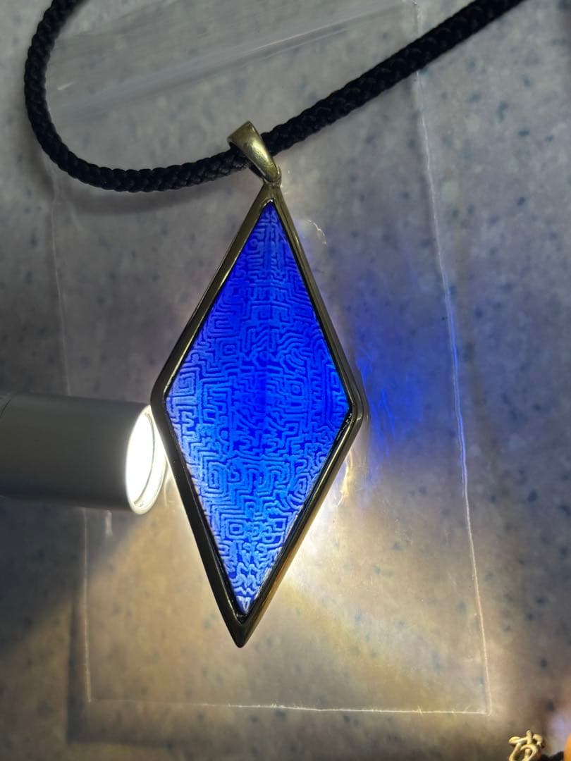 ふしぎの海のナディア　ブルーウォーター　ネックレス　オーダーメイド品　ガラス作品