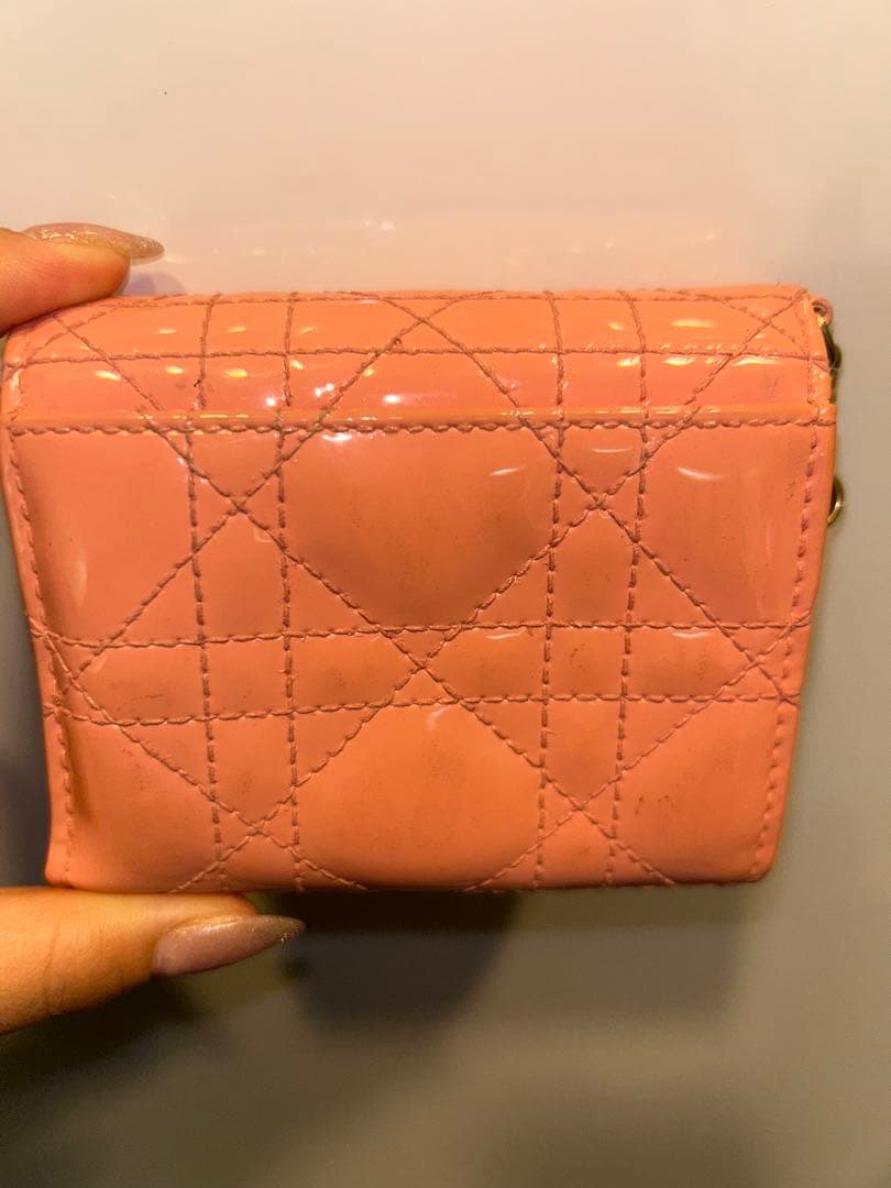 Dior ピンク 三つ折り財布