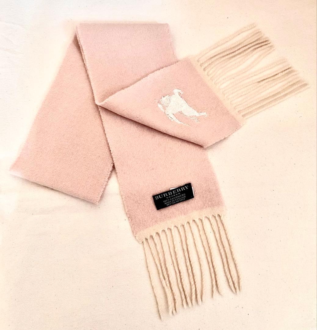 Burberry ピンク カシミア マフラー