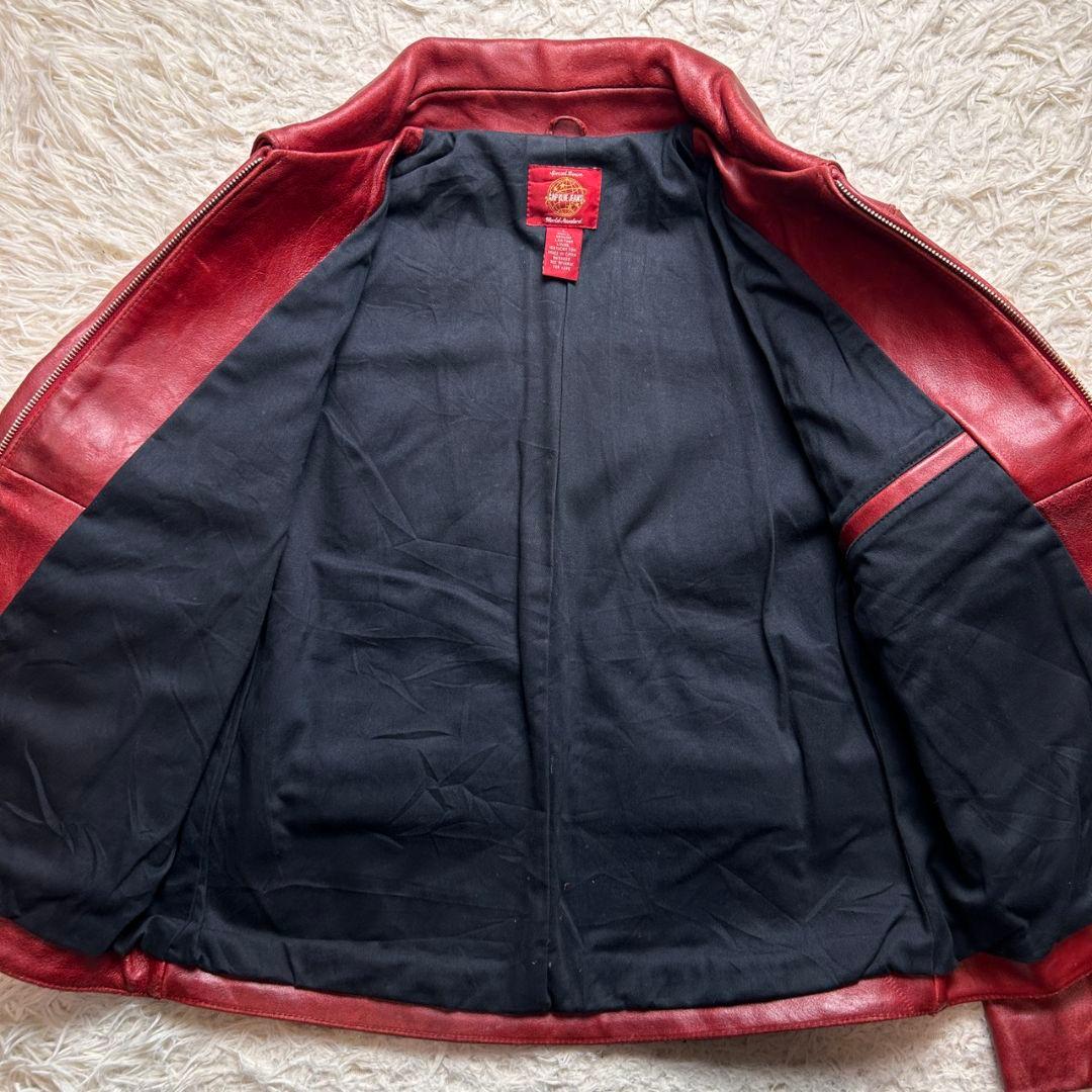 【極希少】 OLD GAP 90s Y2K 本革 レザー ジャケット ボルドー