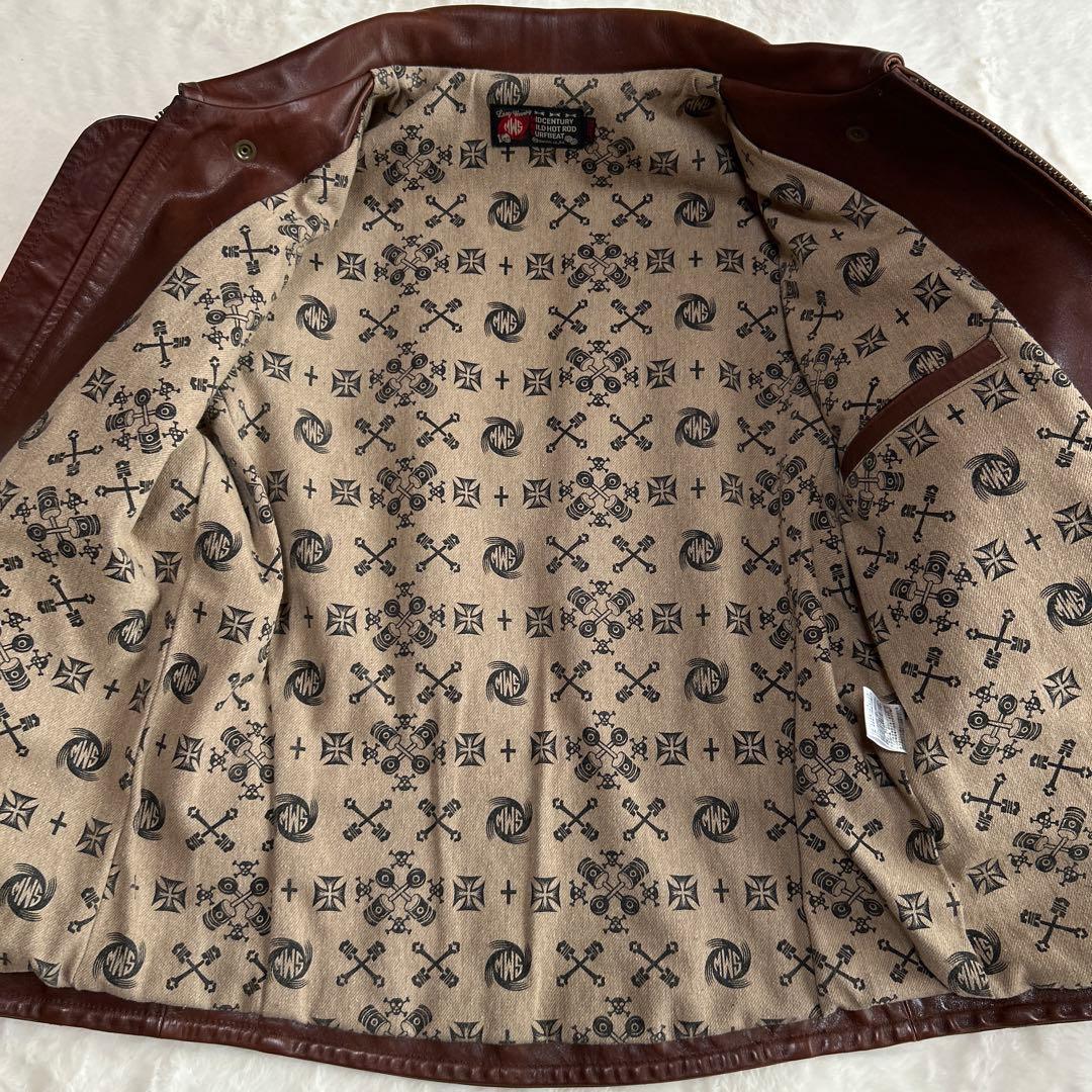 美品 Y'2 LEATHER ワイツーレザー別注品 MWS 馬革ライダース L