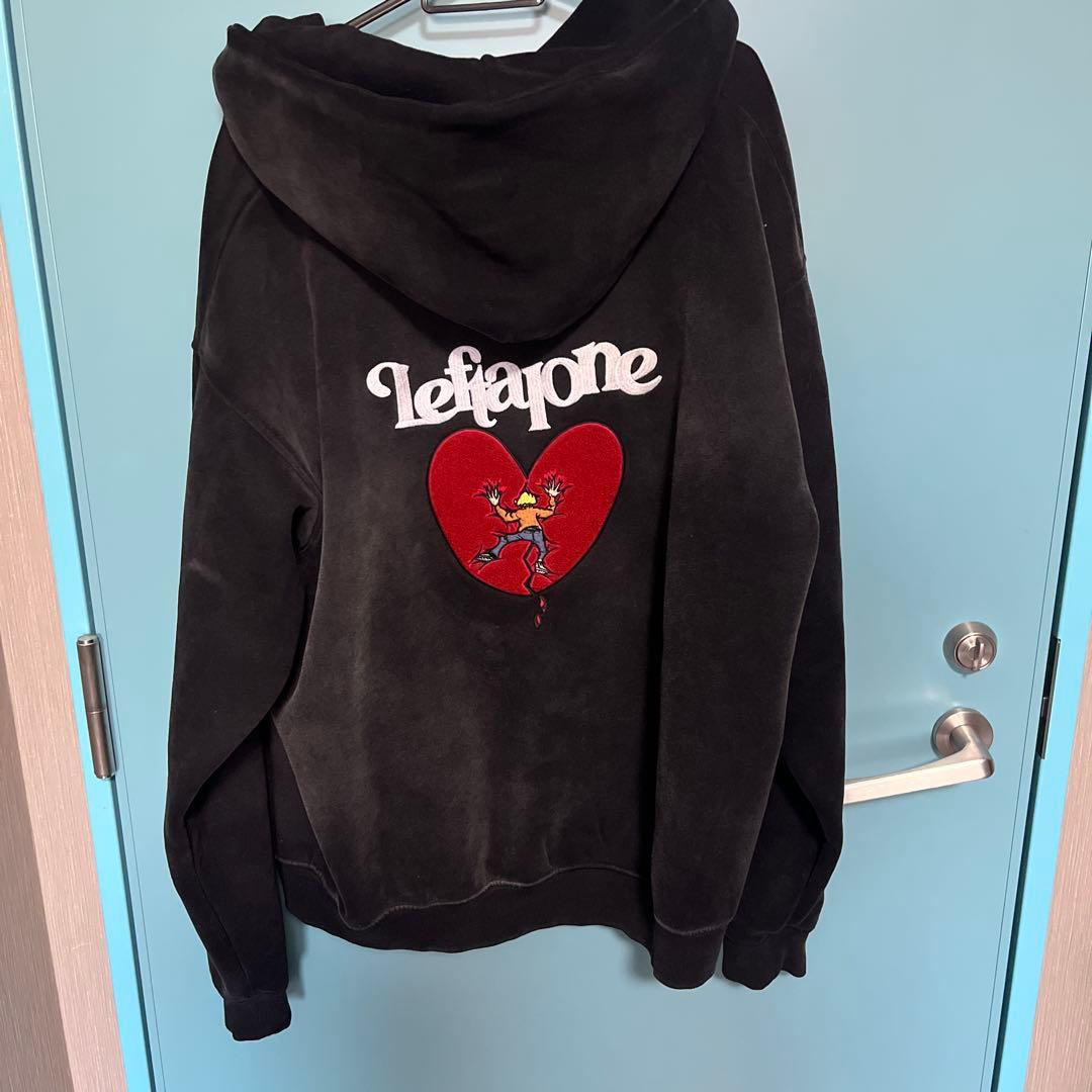 Left Alone ジップパーカー 黒 ハート刺繍 大阪印購入 値下げ可能です