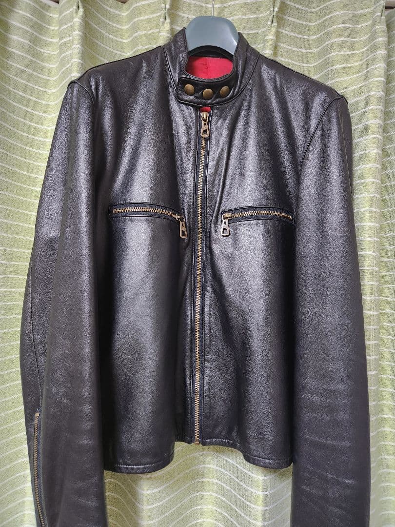 Jean Paul Gaultier レザーシングルライダース 48
