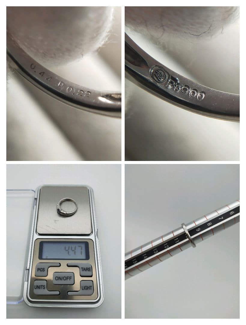 鑑別付き 三越 大粒 アレキサンドライト 0.44ct プラチナリング 指輪