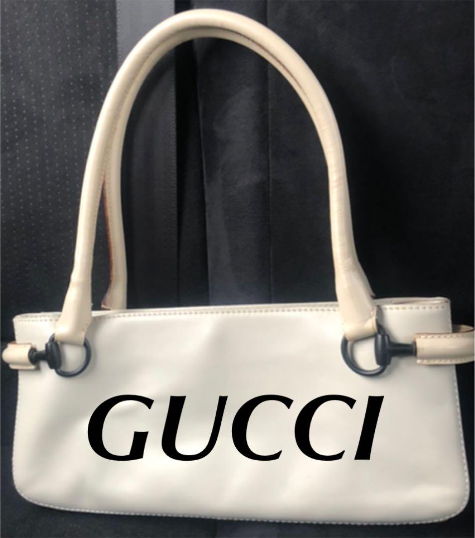 GUCCI 白 ハンドバッグ