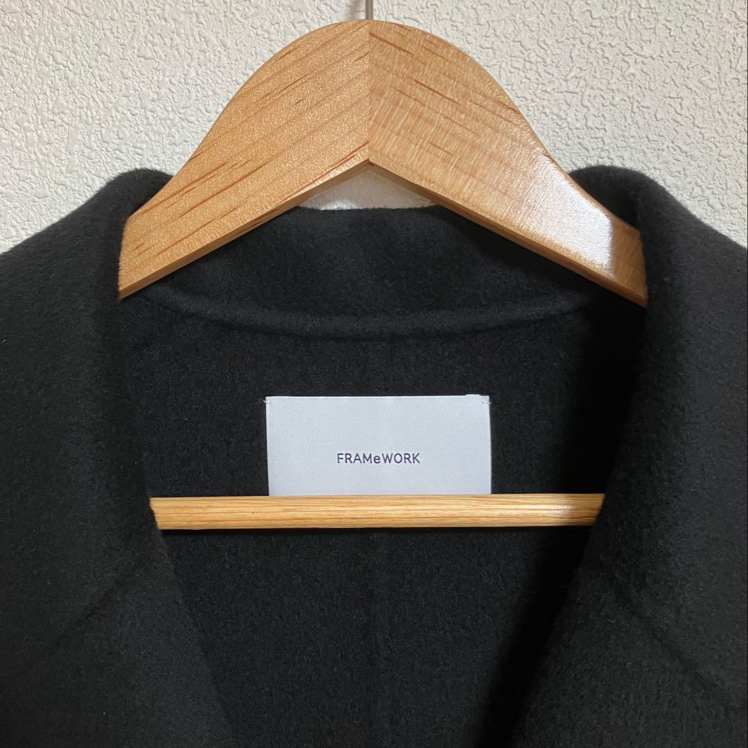 FRAMeWORK　ハミルトンリバーテーラードコート　ブラック　38