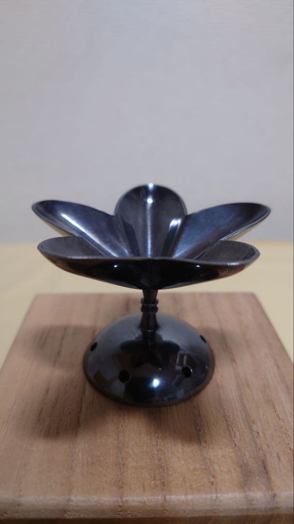 御茶道具　南鐐(純銀)　突羽根蓋置　一ノ瀬宗辰　共箱