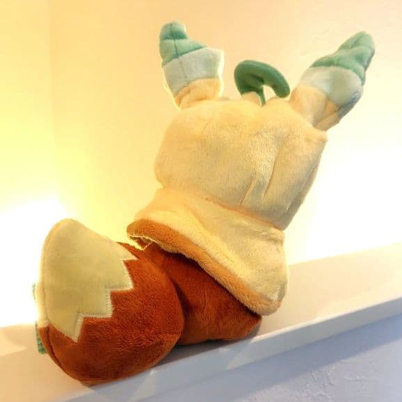 ポケモン リーフィアのポンチョを着たイーブイ ぬいぐるみ リーフィア イーブイ