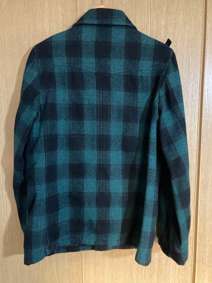 ゆういちです　ウールチェック ジャケット オンブレ Lサイズ