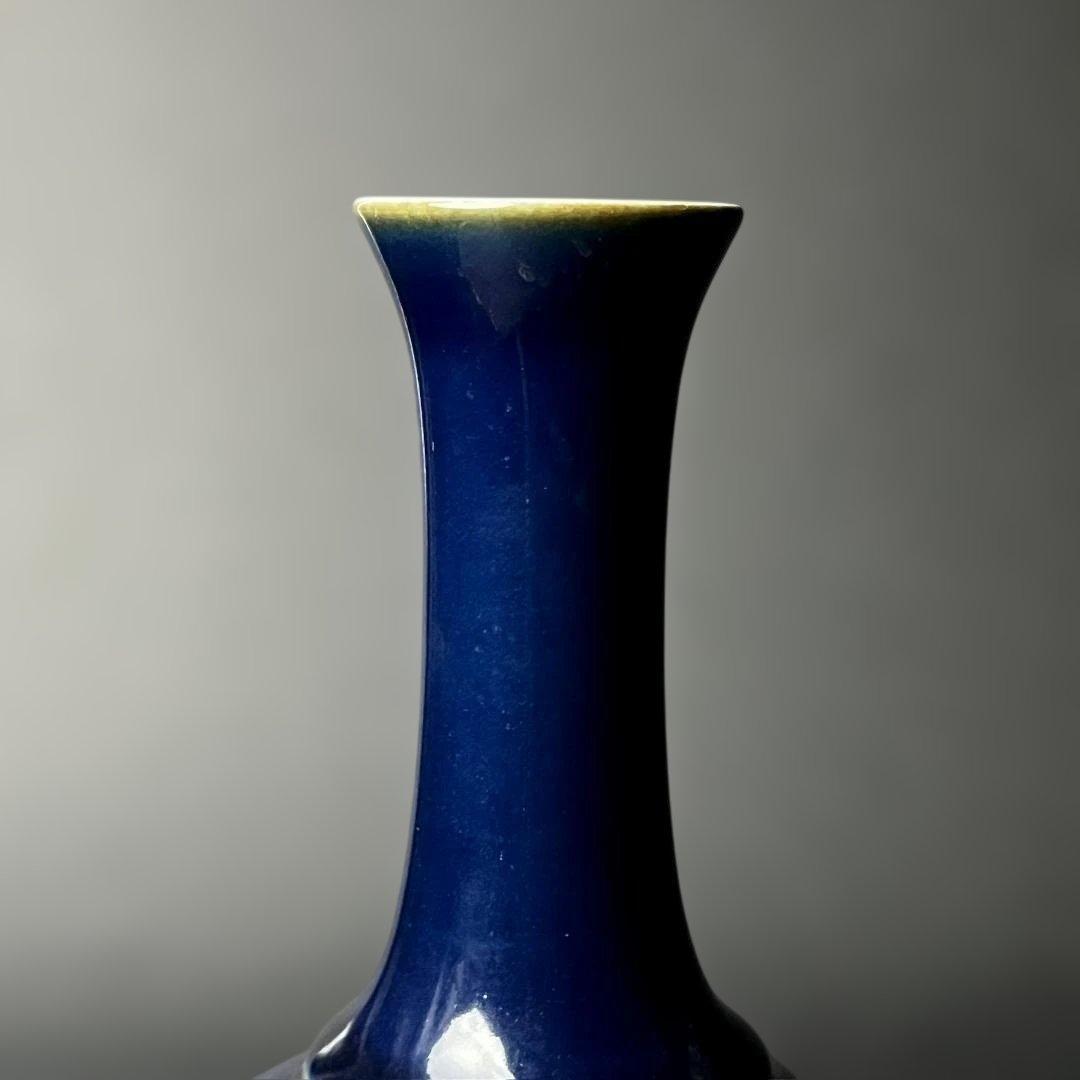 唐物 瑠璃釉瓶 大清康煕年製 款 中国美術 古玩 SH31