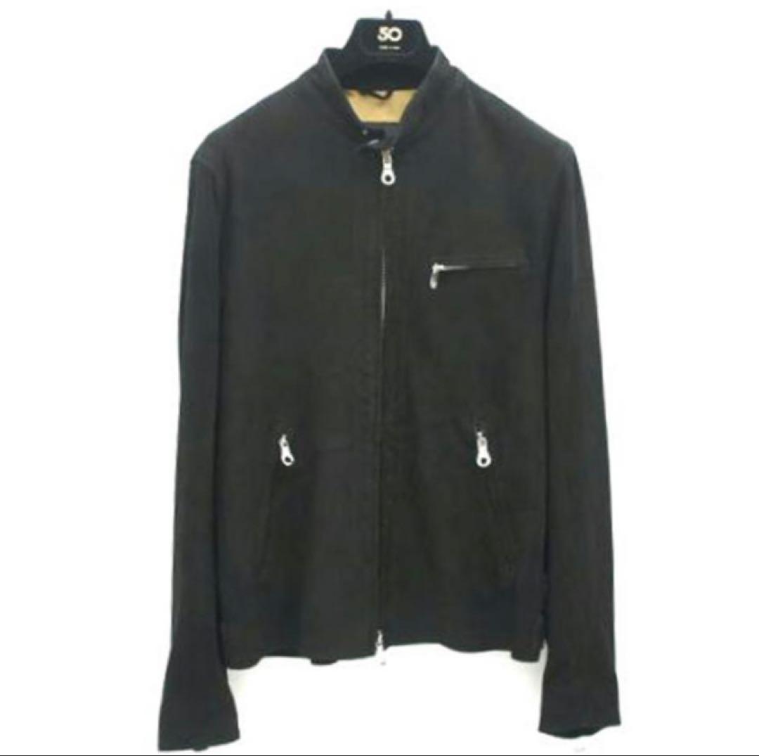 CINQUANTA ゴートスエードシングルライダースジャケット 46 H-502